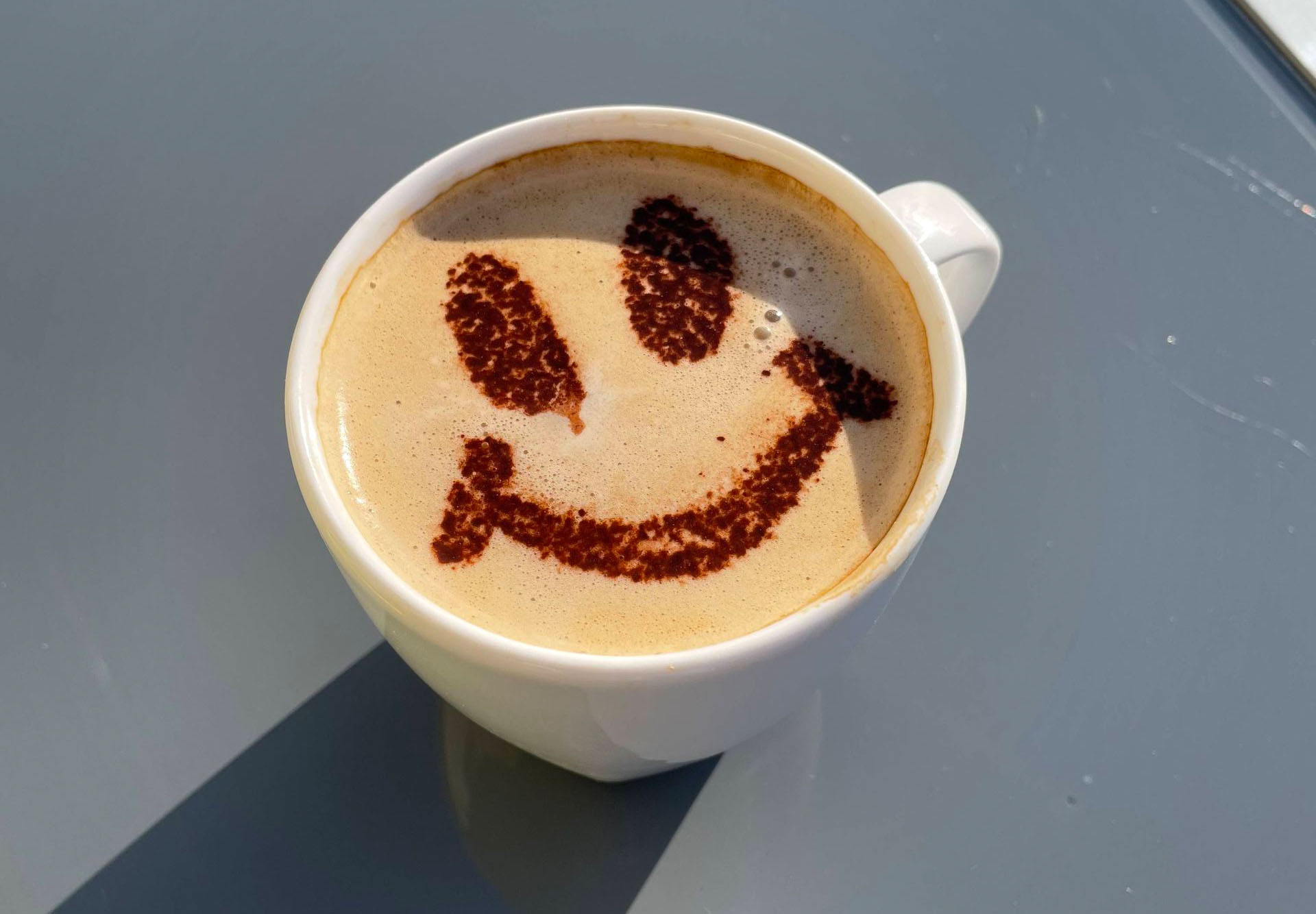 Kaffeeschablonen Smiley